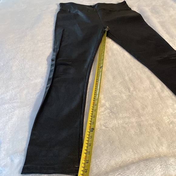 EUC SHINESTAR Faux Leather Shiny Stretchy Black Leggings High Waist Plus Sz 2X - Picture 4 of 14